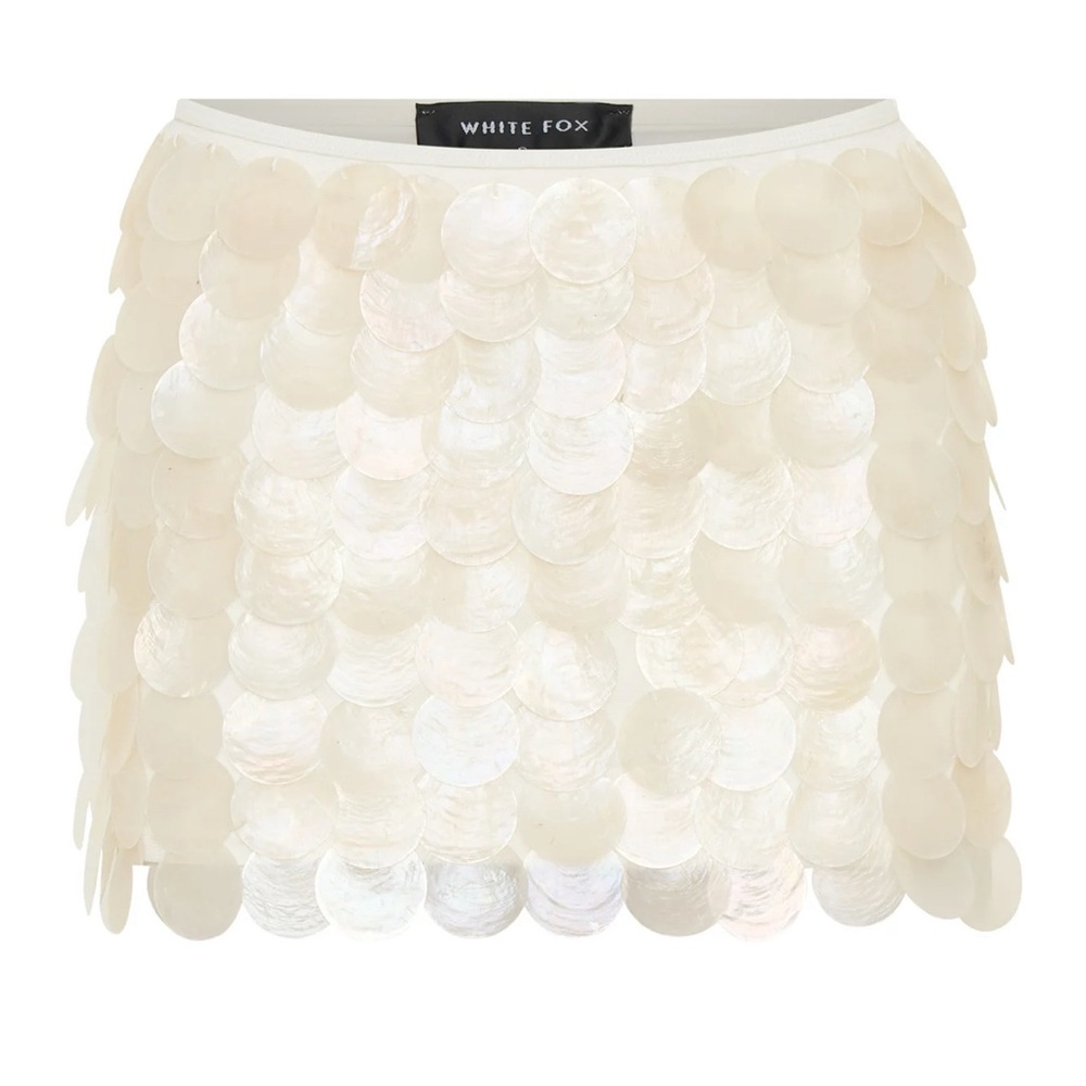 Forgiven Aura Shell Mini Skirt White